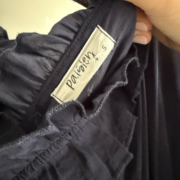 Navy Ruffle Mini Dress - Picture 2 of 4